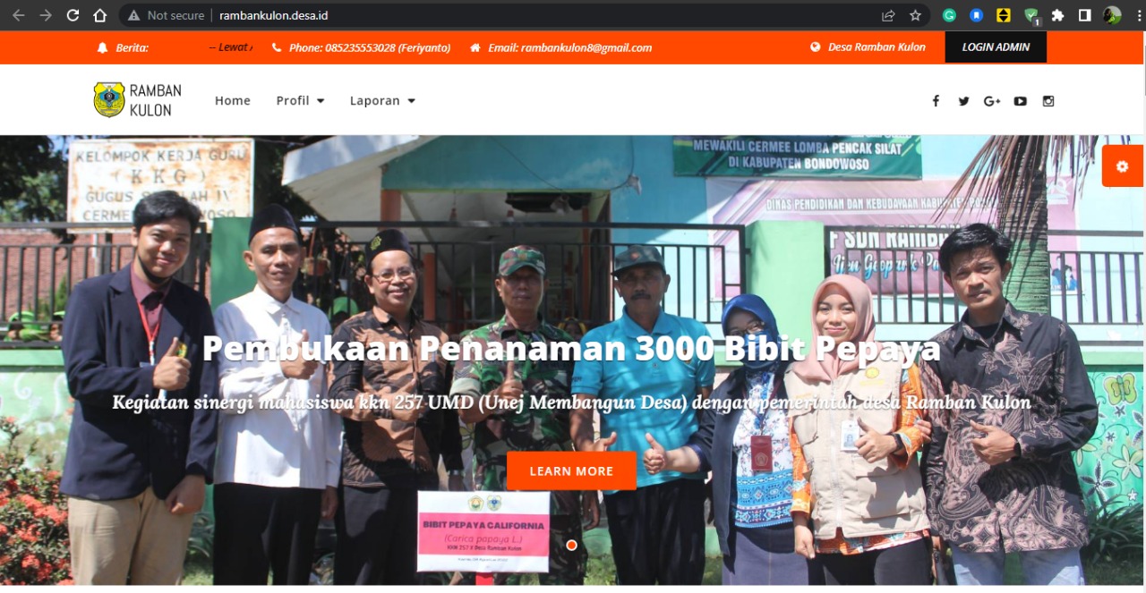 Bravo! KKN 257 Lakukan Optimalisasi Website Desa Ramban Kulon